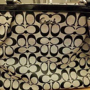 Black and Tan Coach Tote/Purse